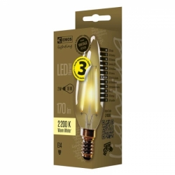 LED ŽIAROVKA E14 2,1W 190LM 2200K SVIEČKA FILAMENT VINTAGE AMBER TEPLÁ BIELA