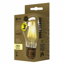 LED ŽIAROVKA E27 4,3W 400LM A60 FILAMENT VINTAGE TEPLÁ BIELA