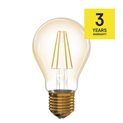 LED ŽIAROVKA E27 4,3W 400LM A60 FILAMENT VINTAGE TEPLÁ BIELA