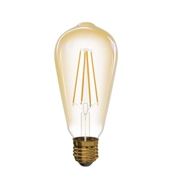 LED ŽIAROVKA E27 4W 470LM 2200K ST64 FILAMENT VINTAGE TEPLÁ BIELA