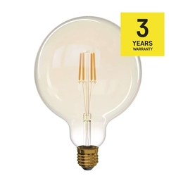 LED ŽIAROVKA E27 4W 470LM 2200K G125 FILAMENT VINTAGE TEPLÁ BIELA