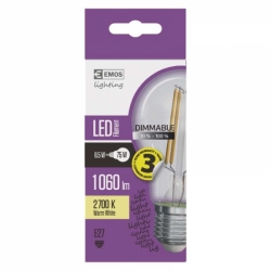 LED ŽIAROVKA E27 8,5W 1055LM 2700K FILAMENT STMIEVATEĽNÁ TEPLÁ BIELA