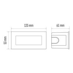 LED ORIENTAČNÉ SVIETIDLO 1,5W 55LM 4000K OBDLŽNÍK VSTAVANÝ