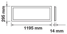 LED PANEL 45W 1200 X 300 MM 3600LM 6400K STUDENÁ BIELA + ZDROJ