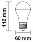 LED ŽIAROVKA E27 9W 570LM A60 ŽLTÁ