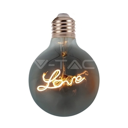 LED ŽIAROVKA E27 5W 70LM 2200K G125 FILAMENT LOVE TEPLÁ BIELA V-TAC