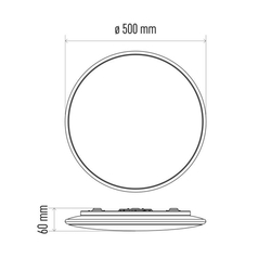 LED SVIETIDLO EXCLUSIVE 36W 3000-6000K 140-2880LM STMIEVATEĽNÉ + DIAĽKOVÝ OVLÁDAČ