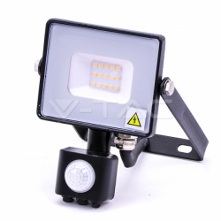 LED REFLEKTOR SO SENZOROM 10W 800LM 6400K SMD ČIERNY SAMSUNG V-TAC PRO