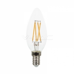 LED ŽIAROVKA E14 4,8W 470LM 2700K SVIEČKA FILAMENT STMIEVATEĽNÁ TEPLÁ BIELA