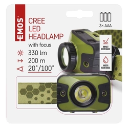 ČELOVKA CREE LED ZOOM 200M 330LM 3 X AAA