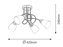 POLLA 4 X E14 RABALUX