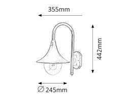 KONSTANZ E27 IP44 8245 RABALUX