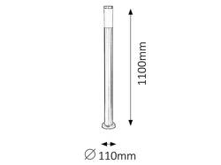 INOX TORCH E27 STOJACIE IP44 8265 RABALUX