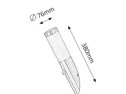 INOX TORCH E27 SO SENZOROM 8266 RABALUX