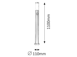 INOX TORCH E27 STOJACIE SO SENZOROM IP44 8268 RABALUX 