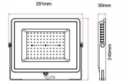 LED REFLEKTOR 100W 8000LM 6400K SMD ŠEDÝ SAMSUNG V-TAC PRO