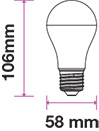 LED ŽIAROVKA E27 9W 725LM 4000K A58 DENNÁ BIELA SAMSUNG V-TAC PRO