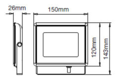 LED REFLEKTOR 20W 455LM SMD MODRÝ