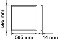 LED PANEL 45W 600 X 600 MM 3600LM 6000K STUDENÁ BIELA + ZDROJ