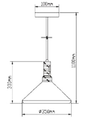 ZÁVESNÉ SVIETIDLO Ø350MM V-TAC